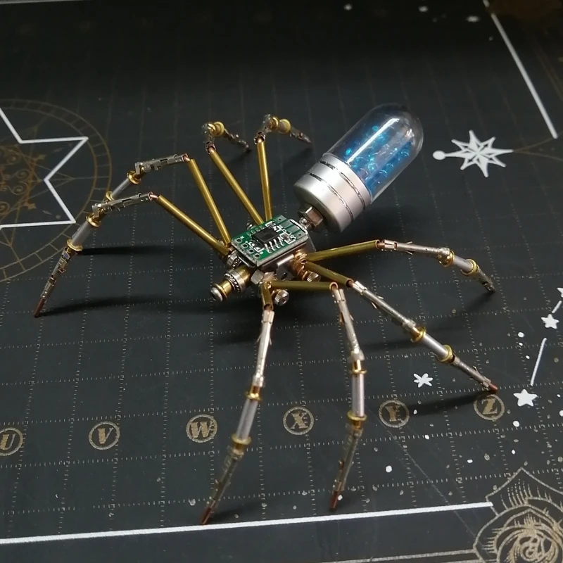 DIY Cyberpunk Mechanical Spider Metal Assembly Insects Model Kit 3D Puzzle Creative Handmade Toys Gift -  90pcs