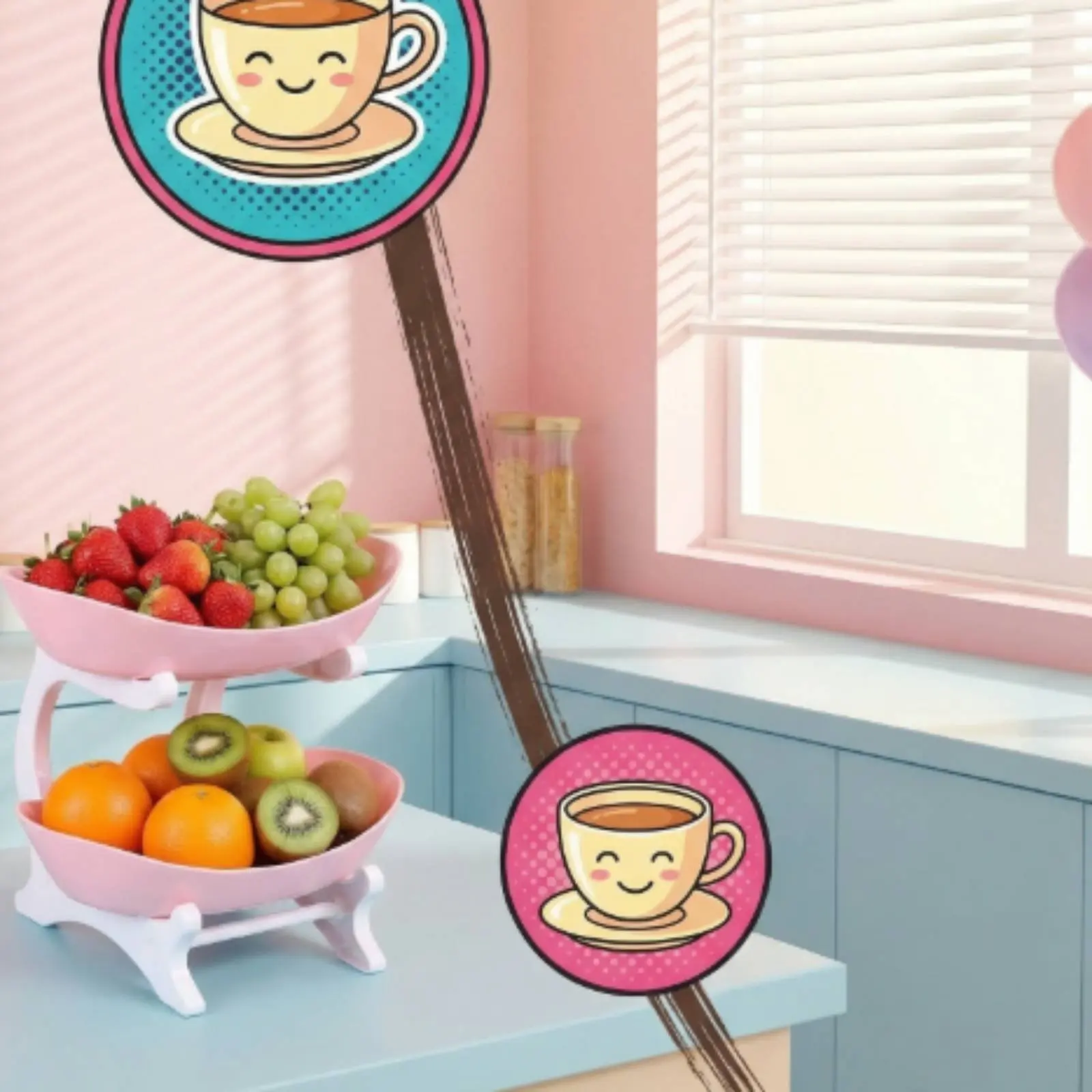 Double Layer Cake Stand Multipurpose 2 Tier Serving Stand Double Layer Dessert Platter Decorative Two-Tier Snack Tray