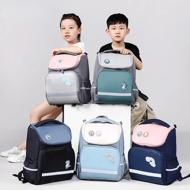 2024 New Xiaomi Youpin Lightweight Spine Protective Children's Backpack for Boys Girls Grades 1 To 6 Ultra Thin Design Unisex