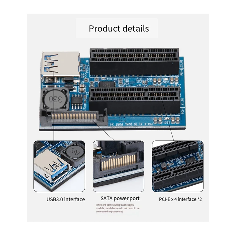 Cavo di prolunga pci-e 1X a Pcie cavo adattatore 4X a doppia porta NIC cavo di prolunga a doppia interfaccia da 0.6M