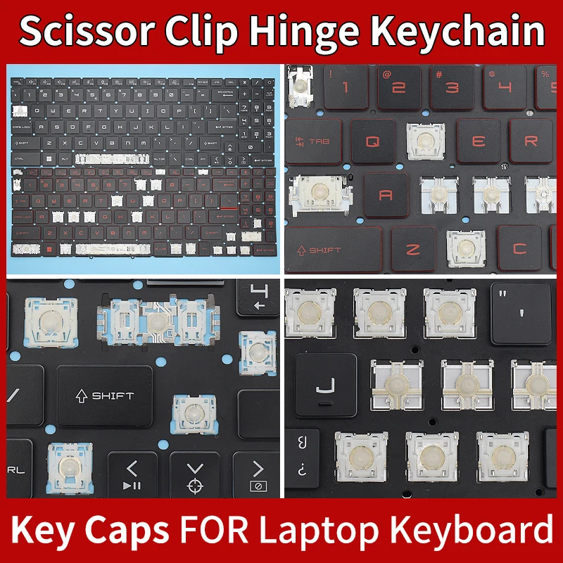 Replacement Keycaps Scissor Clip Hinge For MSI Sword 15 A11SC A11UC A12VE A12UD Sword 17 A11SC A11UD A12UD A12 Keyboard Keychain