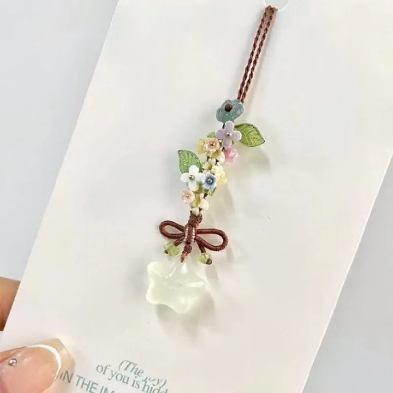 

Новый китайский стиль ледяной прозрачный звездный цветок кулон сладкий и милый кулон для мобильной сумки