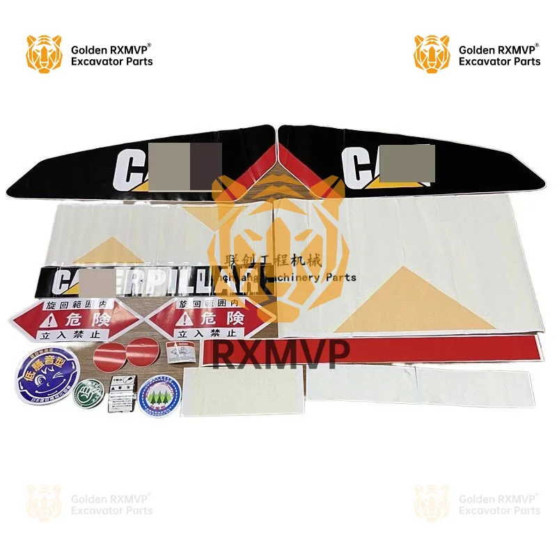 For Caterpillar CAT E312D/313D/320D/323D/324D/329D/330D/336D All Car Sticker Colorful Stripe Excavator Accessories