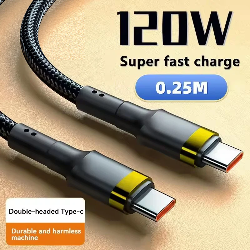 120W Snellaadkabel PD Snelladen Hoge Kwaliteit USB C NAAR USB Type C Kabel Voor iPhone Xiaomi 17 Plus Pro Max Samsung S24