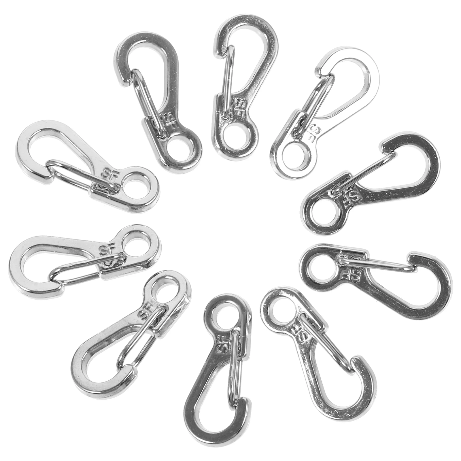 

20pcs Mini Zinc Alloy Carabiner Clips Small Quick Release Jewelry Accessories Durable Spring Clasp Necklace Bracelet Keychain