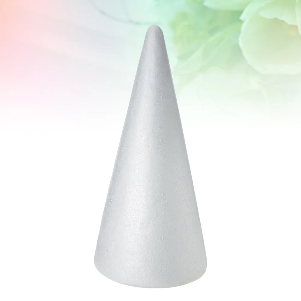 

12Pcs White Solid Foam Craft Cones Size 12x5.5cm DIY Project Christmas Flower Arrangement Decoration Cone