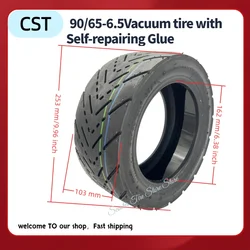 11 Inch Vacuum Tire CST 90/65-6.5 Tubeless Tire with glue for Dualtron Ultra Speedual Plus Zero 11x Electric Scooters Wheel Tyre