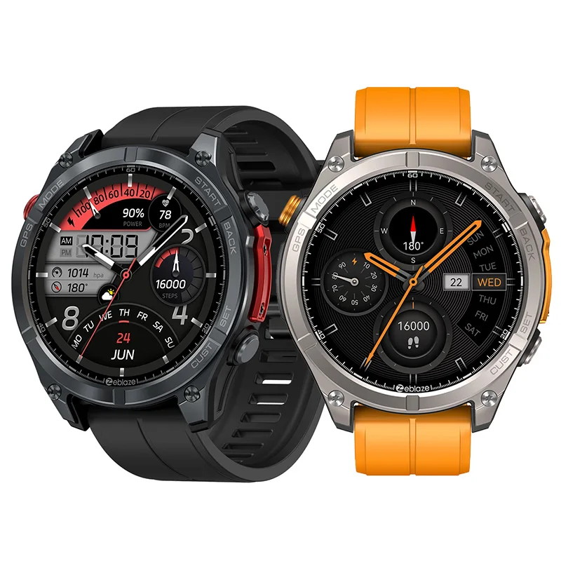 

Zeblaze Stratos 4 1.43inch AMOLED Display GPS IP69K Waterproof Built-in Compass&Barometric Altimeter Voice Assistant Smart Watch