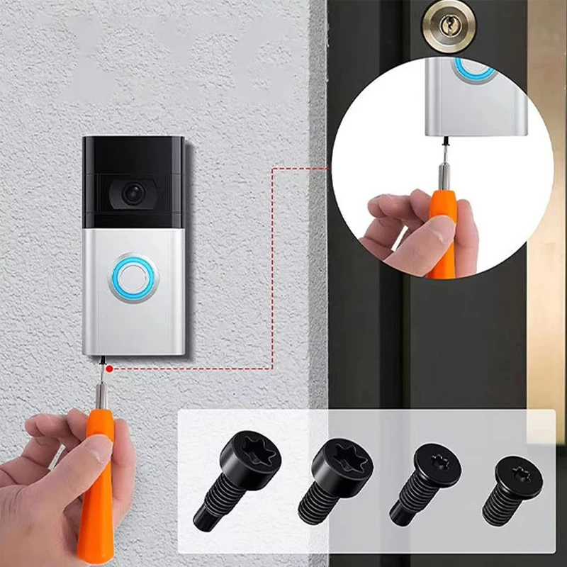 Für Smart Doorbell Anti-Diebstahl-Hardware-Schrauben, perforierte Metallzubehörteile, Schrauben für Plum Blossom-Geräte – Detail 1