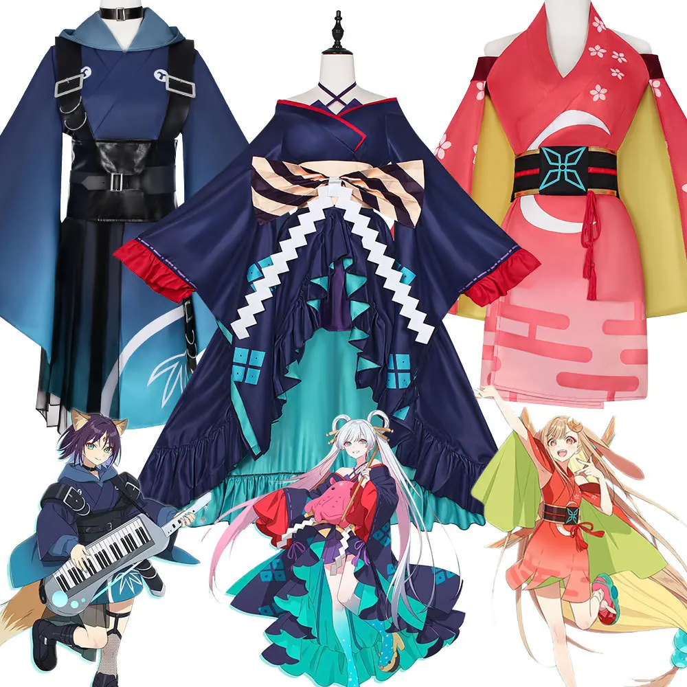 

Chou Kaguya Hime Anime Cosmic Princess Kaguya Iroha Yachiyo Adult Cosplay Costume Top Skirt Dress Full Set Accessories Halloween