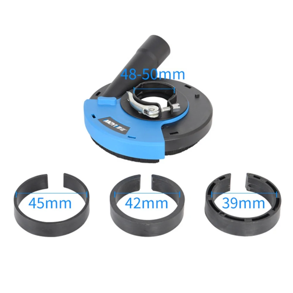 Angle Grinder Dust Shield with Interchangeable Clamping Rings 39 mm 42 mm 45 mm for Dust-Free Grinding Operations