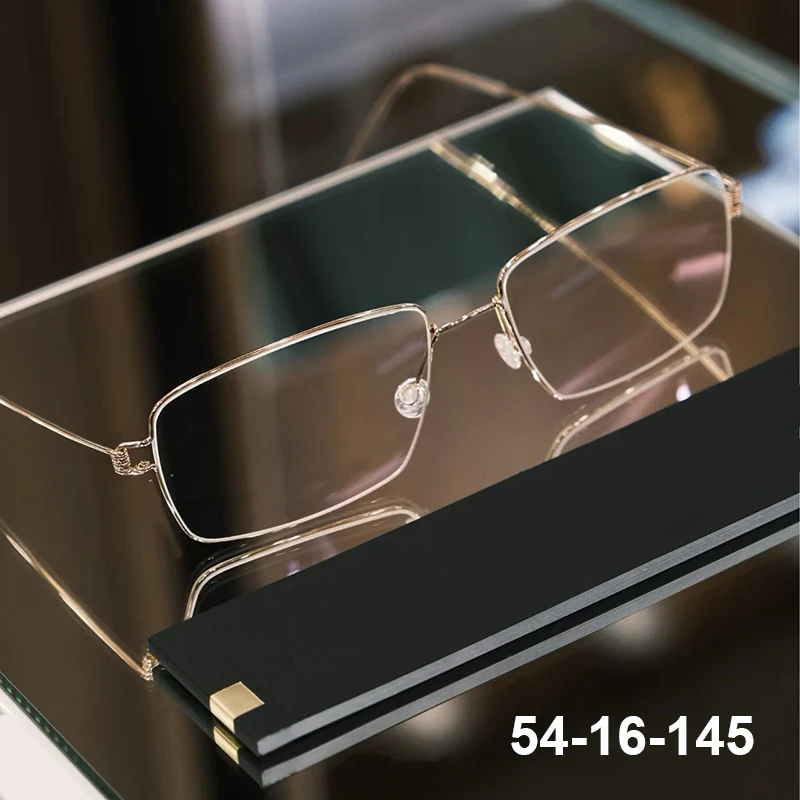 

Denmark Brand Men Rectangle Glasses Frame Business Air Titanium Ultralight Thin Rim Eyeglasses Fashion Square Korea Eyewear Gafa