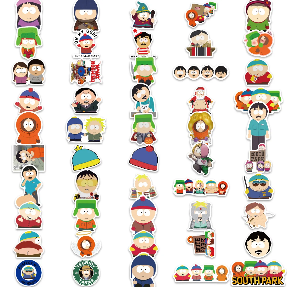 10/50/100pcs Cartoon SouthPark Stickers Girl Prinecess Randy Kenny Cute Scrapbook Anime Stickers Luggage Suitcase Graffiti Toy