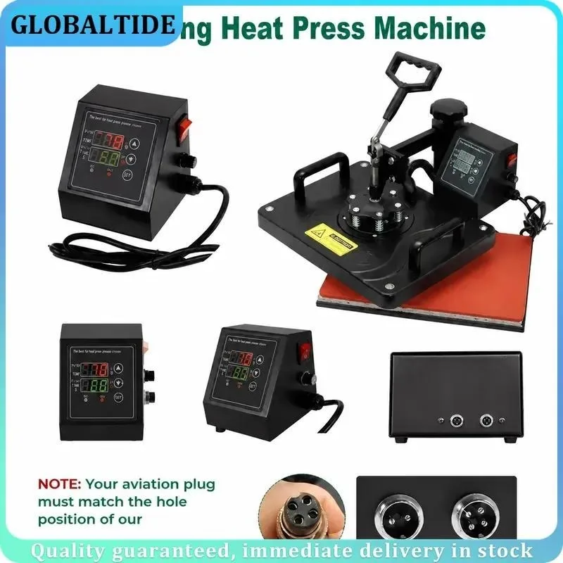 Heat Press Control Box Replacement Digital Panel Accessory Machine 1400W Temperature Controller 110V/220V Machine Part