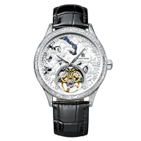 RAKAS DUKE Automatic Mechanical Watch for Men 3D Embossment Horse Luxury Wristwatch Waterproof  Fashion Casual Watch