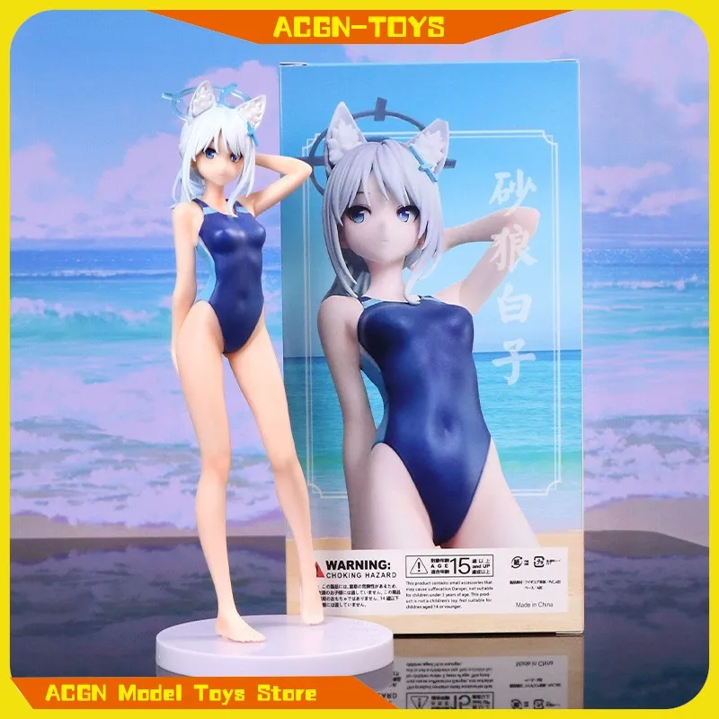 

26cm Blue Archive Action Figure swimwear beautiful girl Sunaookami Shiroko figurine Collection Ornament Gifts game Desktop Gk