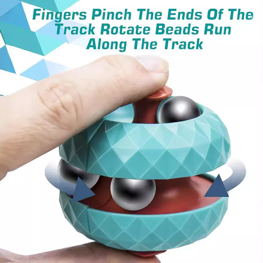 1PC zabawki dla dzieci tor magiczne koraliki tor piłka opuszki palców dekompresja nieskończony magiczny kierunek rotator uwalnia ciśnienie
