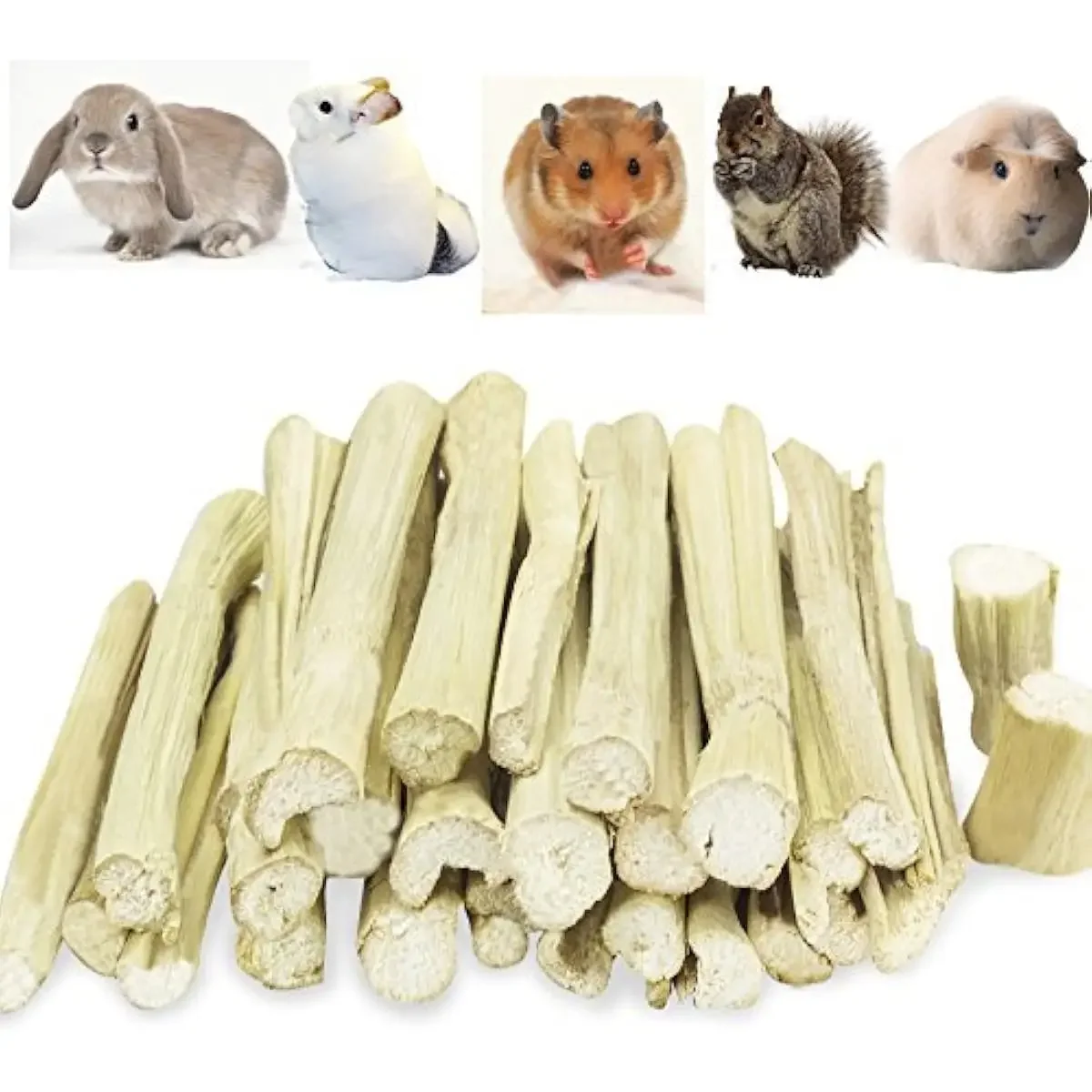 Cleaning Teeth Bamboo StickRabbit Chew Toys Natural Wood Teeth Grinding Toys Pet Snacks Molar Toys