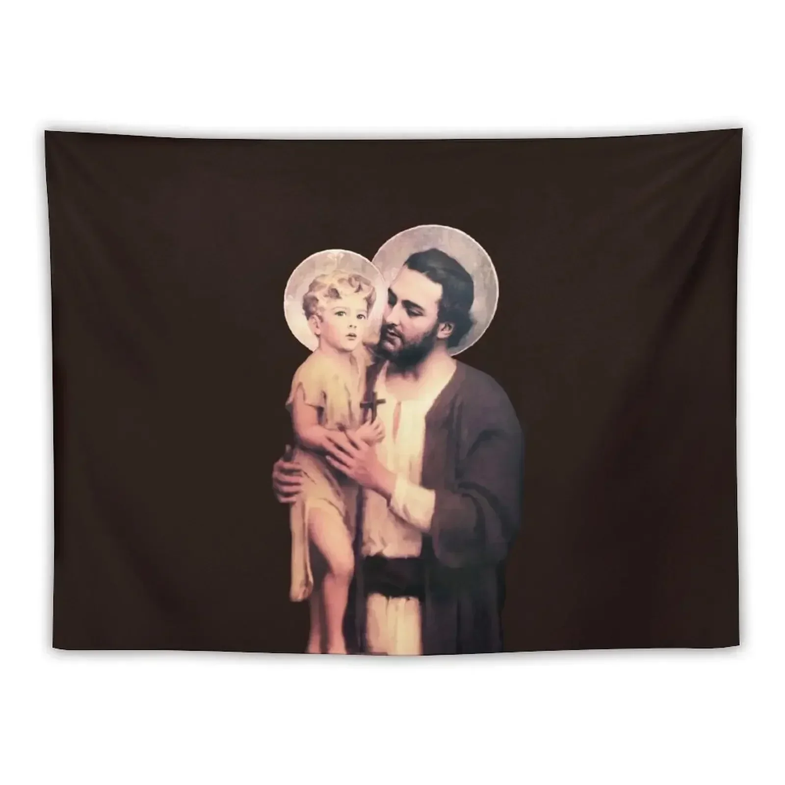 

Saint Joseph and baby Jesus - version 2 (transparent background design) Tapestry Wall Hanging Decor Bedroom Decor Tapestry