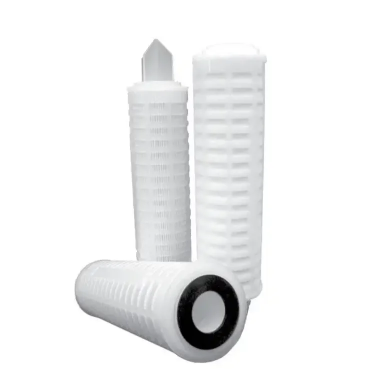 Filtration Efficiency 99.99% 0.65um Hydrophobic PTFE Membrane Filter Cartridge 20 Inch  Silicone O-ring for Compressed Air