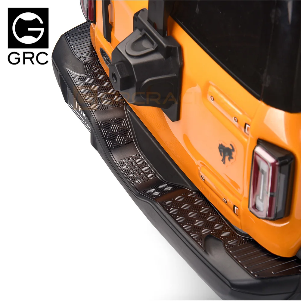 リアバンパーアンチスライド装飾シート/ステンレス鋼車シェル金属保護シート 1/10 トラクサス Trx-4 ブロンコ Trx4