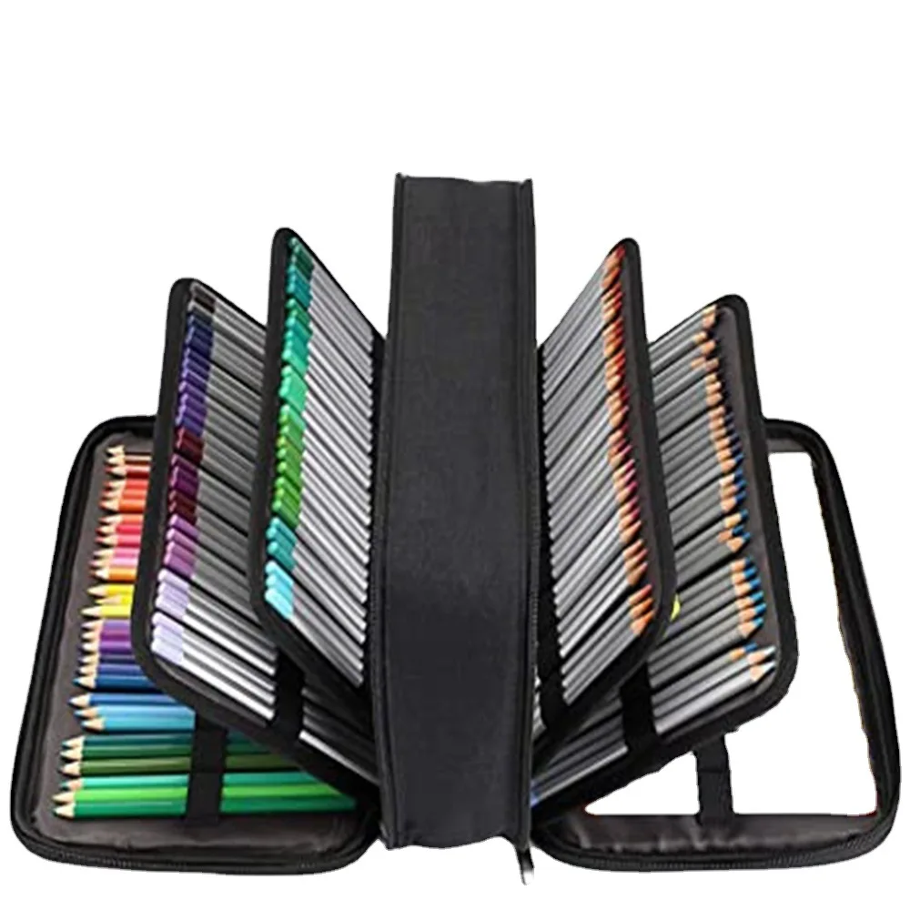 Imagem -03 - Grande Lápis Colorido Organizador com Zíper Camada Bolsa Cases Material Escolar Estudante Artista 300 Slots