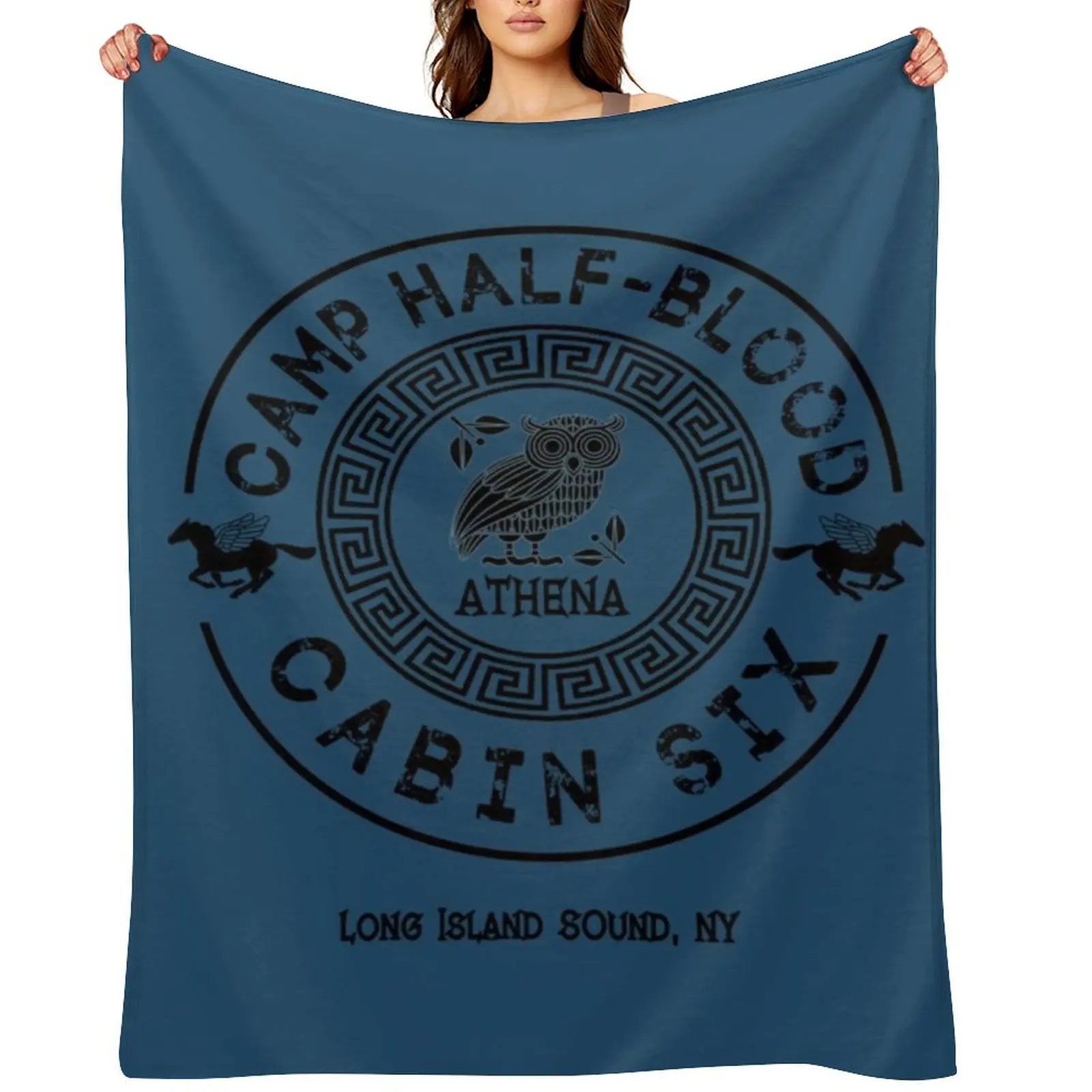 

Cabin Six - Athena - Percy Jackson - Camp Half-Blood Throw Blanket Plush Soft Big Luxury Brand funny gift Blankets
