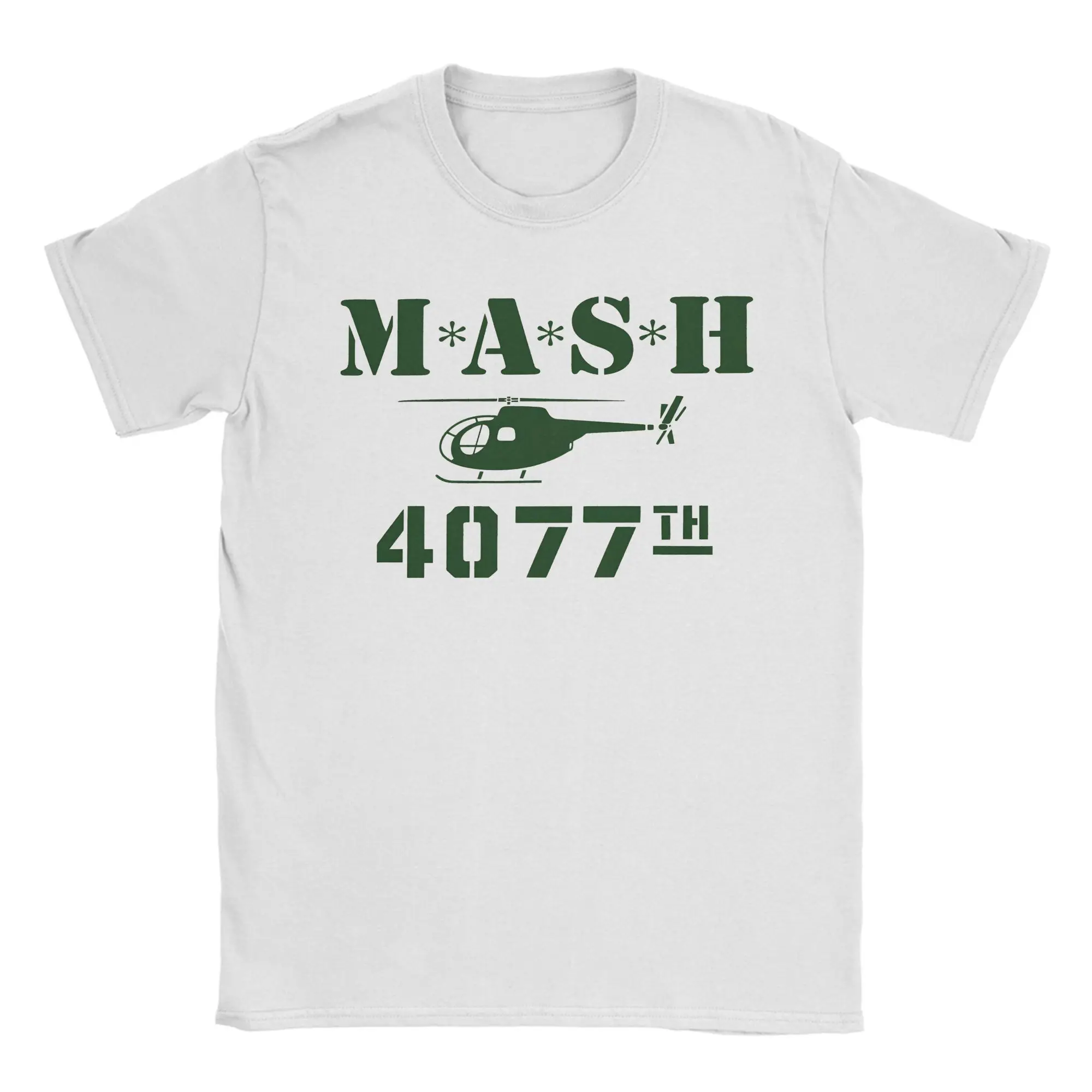 Camiseta masculina e feminina MASH 4077th Helicopter, camisetas da moda para praia, camisetas divertidas de algodão Y2K, roupas plus size 5XL
