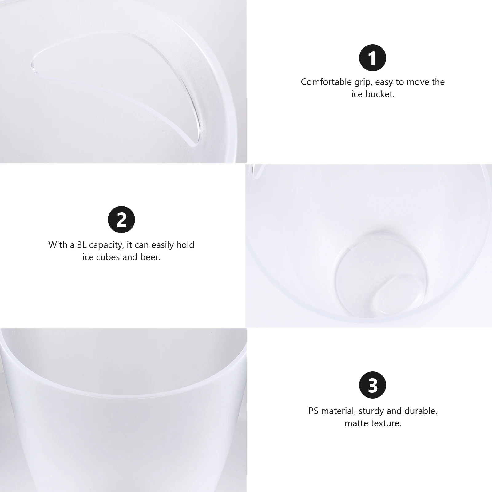 

Bucket Rust-proof Ice Barrel Cube Frosted Convenient Thickened Chilling Tub Multipurpose Storage Leak-proof