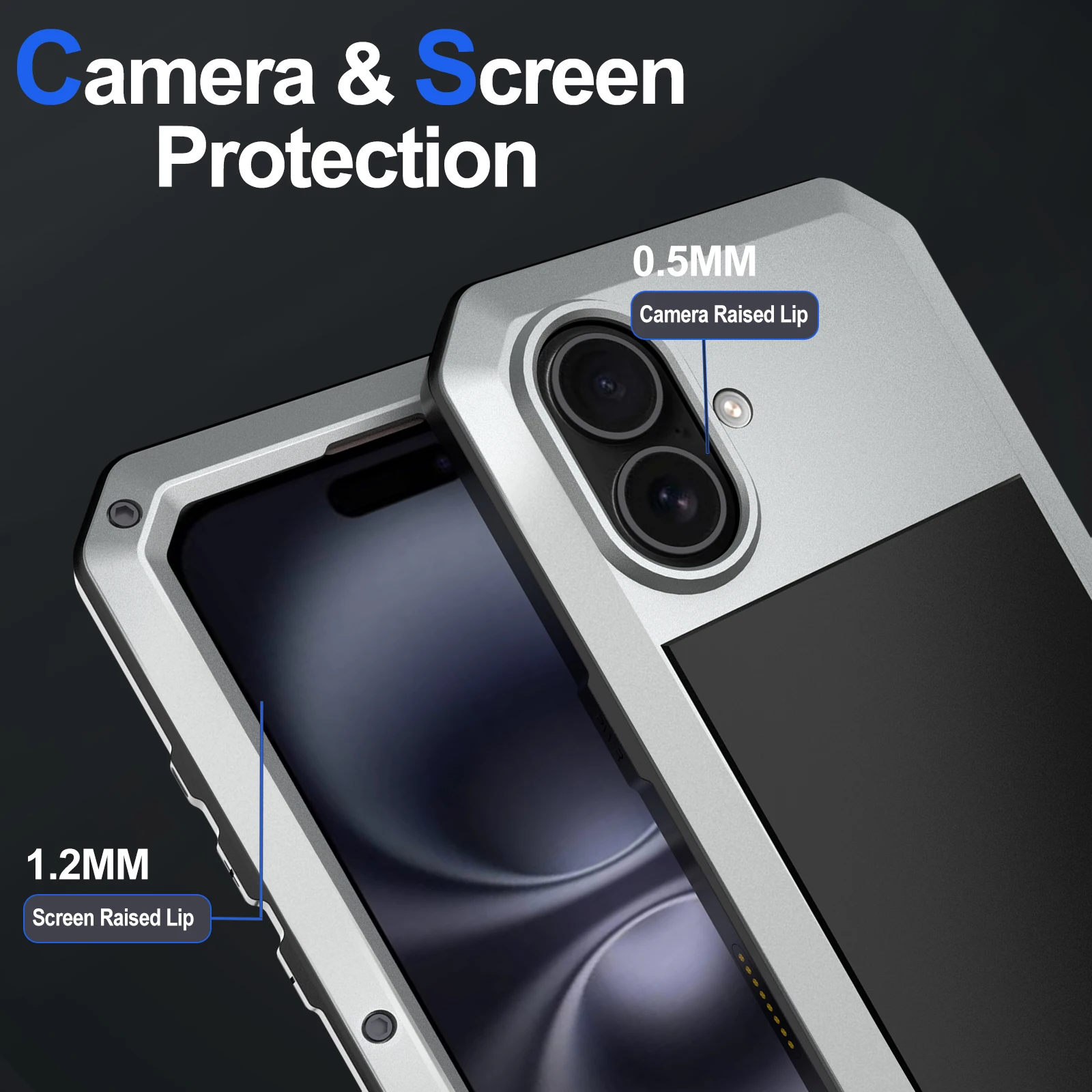 Metall-Rüstung, passend für iPhone 17 Pro Max, 16, 15, 14, 13, 12, 11, XS Max, XR, 6/7/8 – Schutzhülle, All-Inclusive-Dreifachschutz-Gehäuse – Detail 16