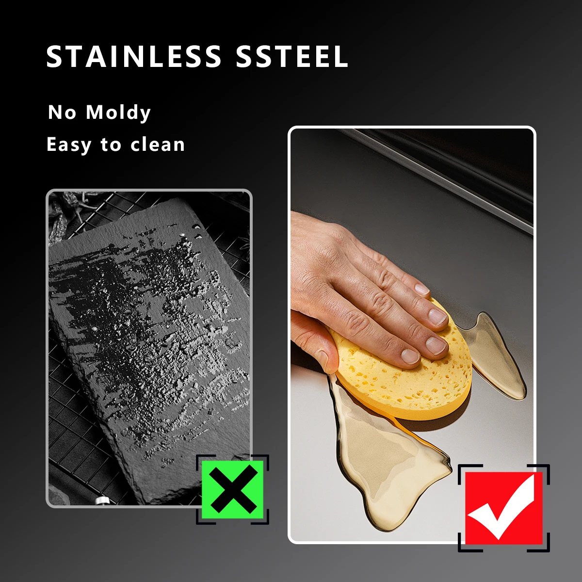 304 لوح تقطيع من الفولاذ المقاوم للصدأ كتلة الجزار لوح دوار منزلي لوازم المطبخ إعداد الطعام أدوات إعداد الوجبات #3