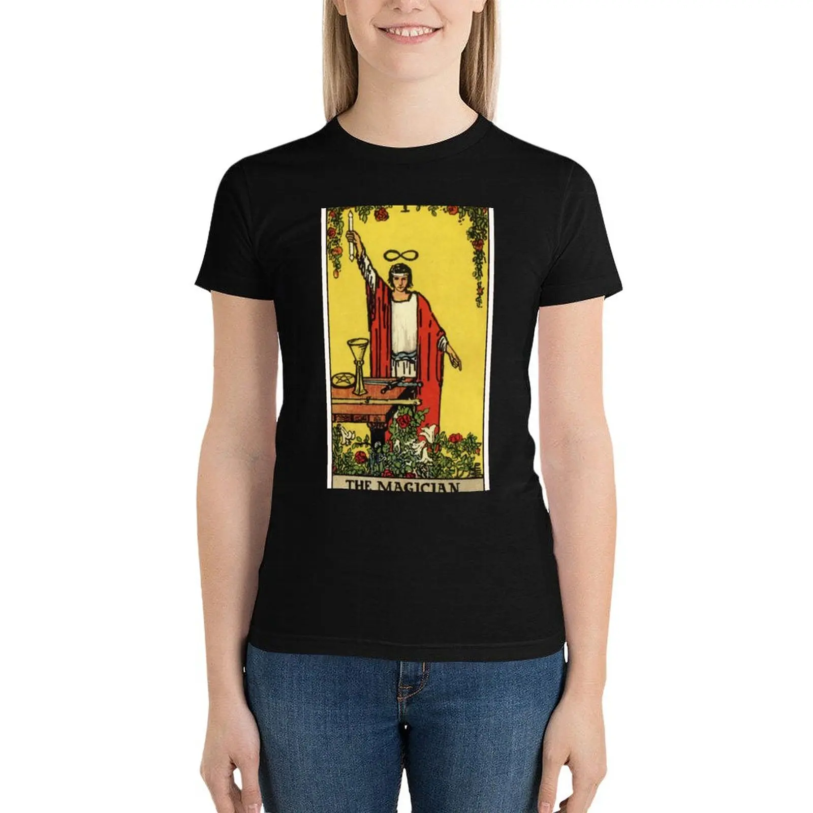 

I. The Magician Tarot Card T-Shirt funny female tees new edition t shirts for Women