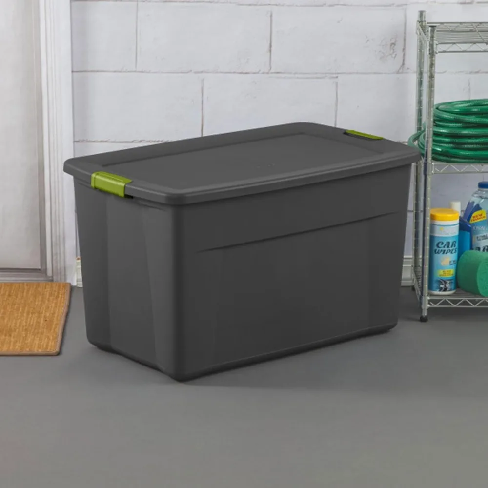 4-Pack Storage Bins with Lids, Extra Large Tote Bin Containers, 35 Gallon, Gray