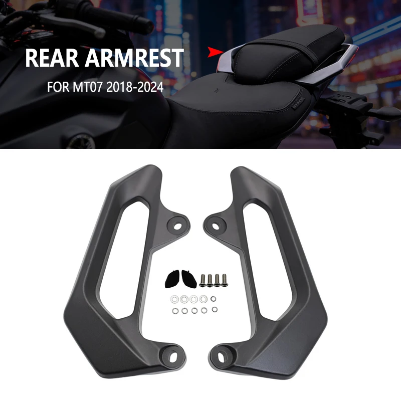 

For YAMAHA MT-07 Arm Rests MT07 MT 07 2018 2019 2020 2021 2022 2023 2024 Aluminum Tail Armrest Rear Kit Pillion Passenger Handle