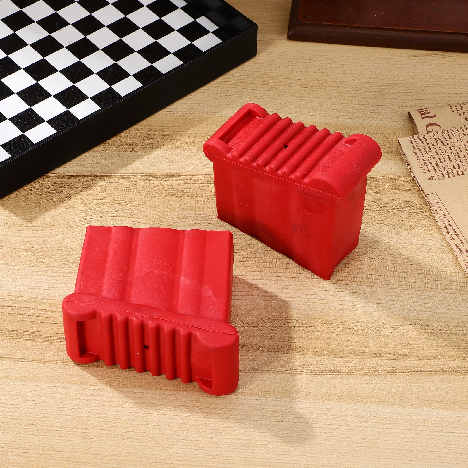Almofadas de borracha para pés de escada, 2 peças, antiderrapante, acessórios para escada, proteção de chão, base estável e resistente