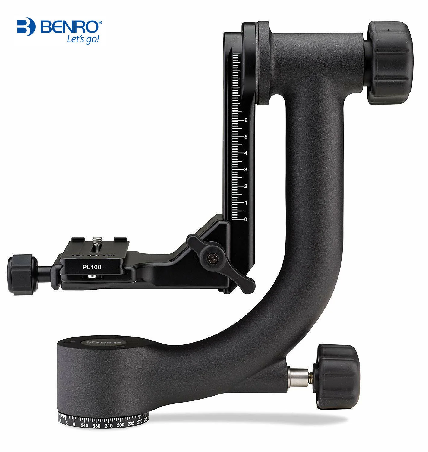 

Benro GH2CN Aluminum Gimbal Head Ideal for Long Heavy Lens Hold 50 lb PL-100 Plate