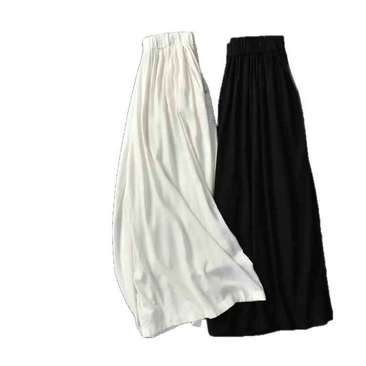 Fall/Winter Linen Pants: Vintage Zen Style, Slimming Washed Yoga Travel Culottes