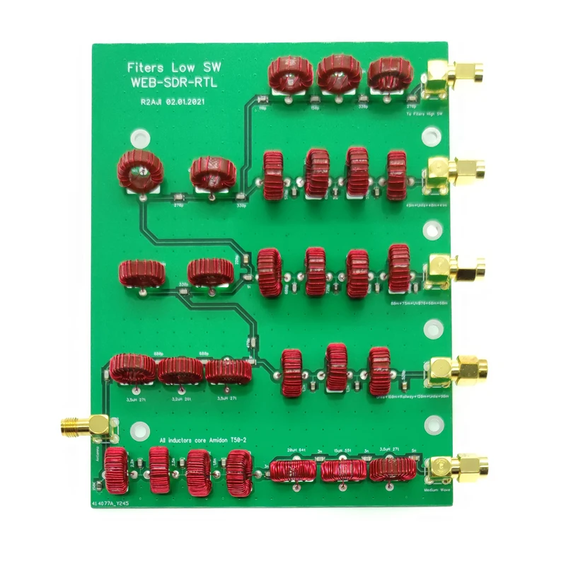 WEB SDR low HF e LF MF band Ffilters low SW per radio SDR RX a onde medie e corte