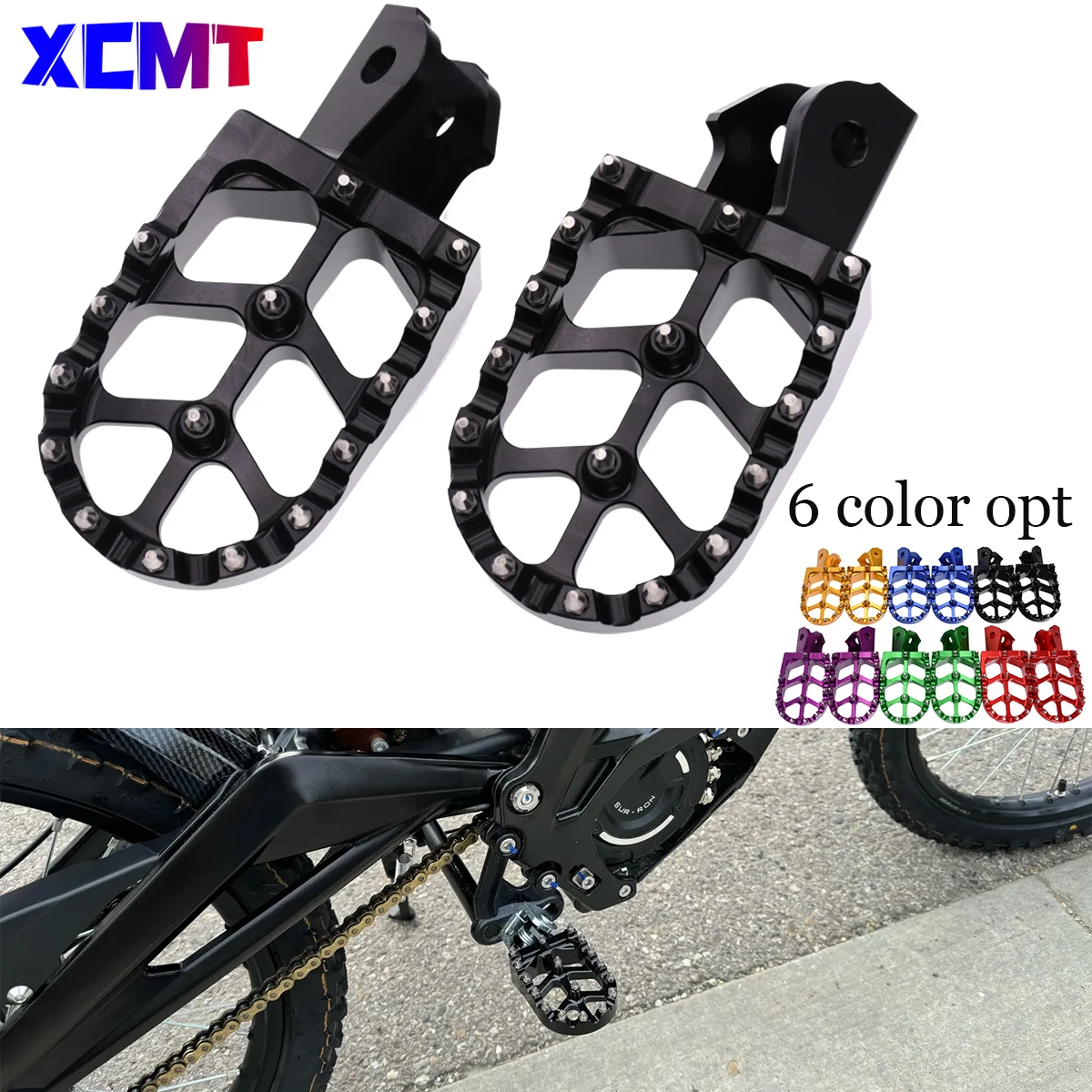 

Motorcycle CNC Electric Motocross Bike Footpegs Bracket Pedals Foot Pegs For Sur-Ron Sur Ron Surron Light Bee S & Light Bee X