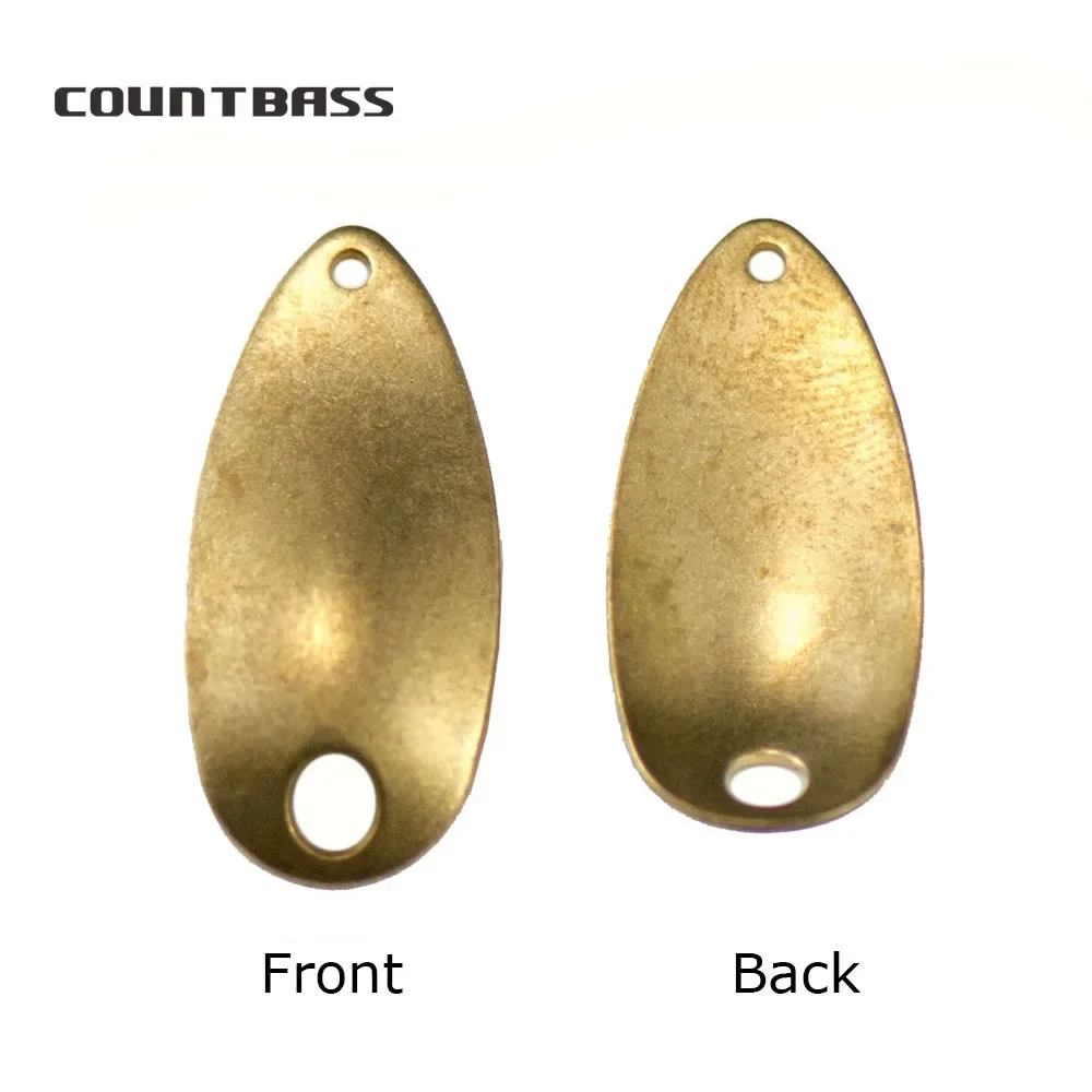 Countbass 황동 연어 캐스팅 낚시 스푼 블랭크, SP011 2.2g (5/64oz), 민물 배스 파이크 낚시 미끼, 50 개