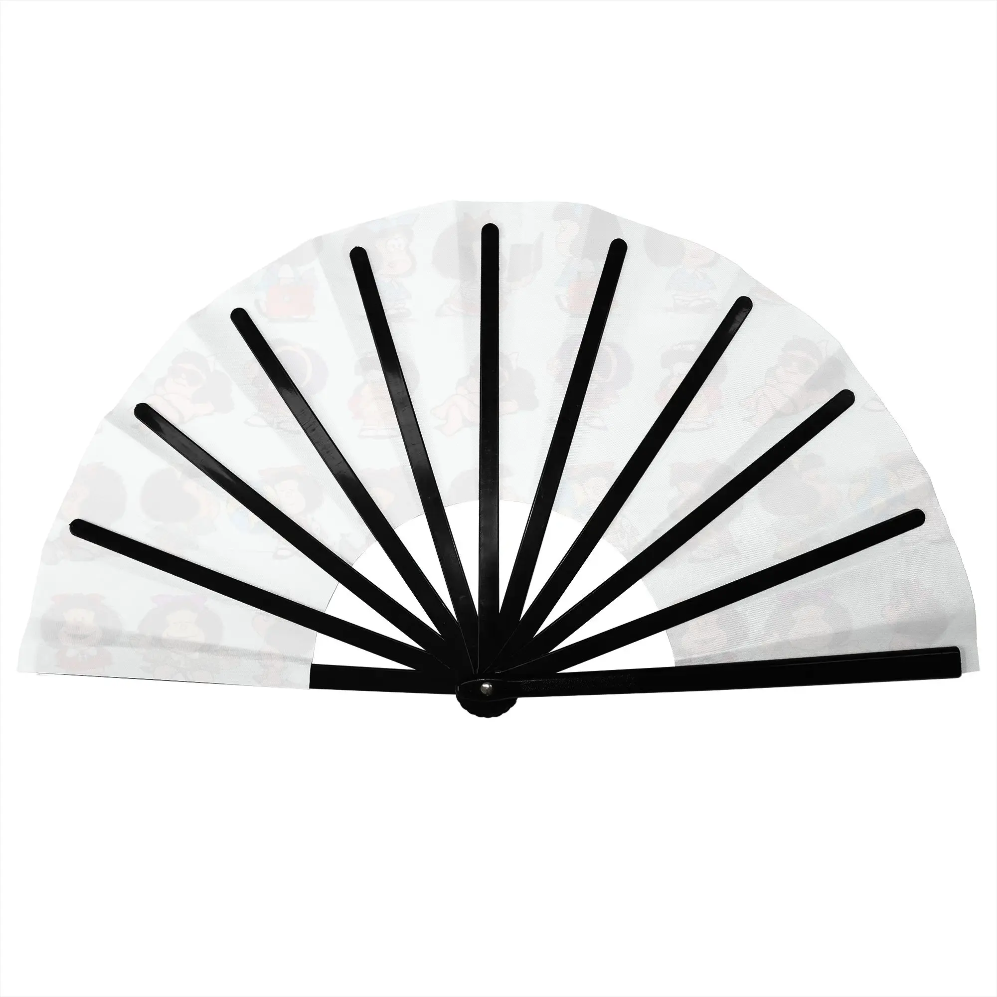 Customized M-Mafaldas Manga Comics Portable Pocket Fan Travel  Polyester Folding Fan Chinese Dance Handheld Cooling Fans