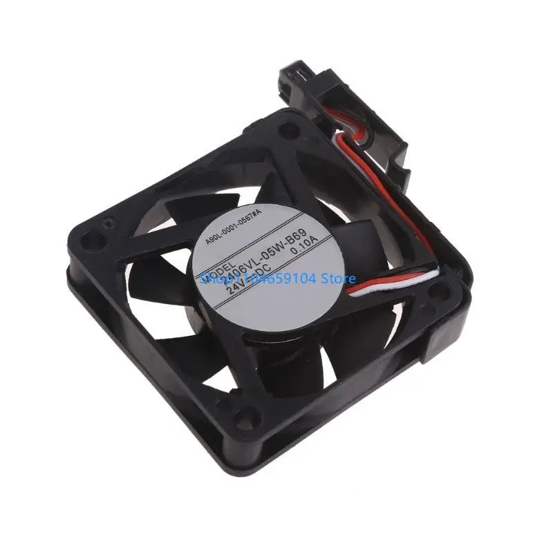 Brand New Fanuc System Fan 2406VL-05W-B69 with a Complete set of Brackets, 24V 0.10A,60x60x15mm