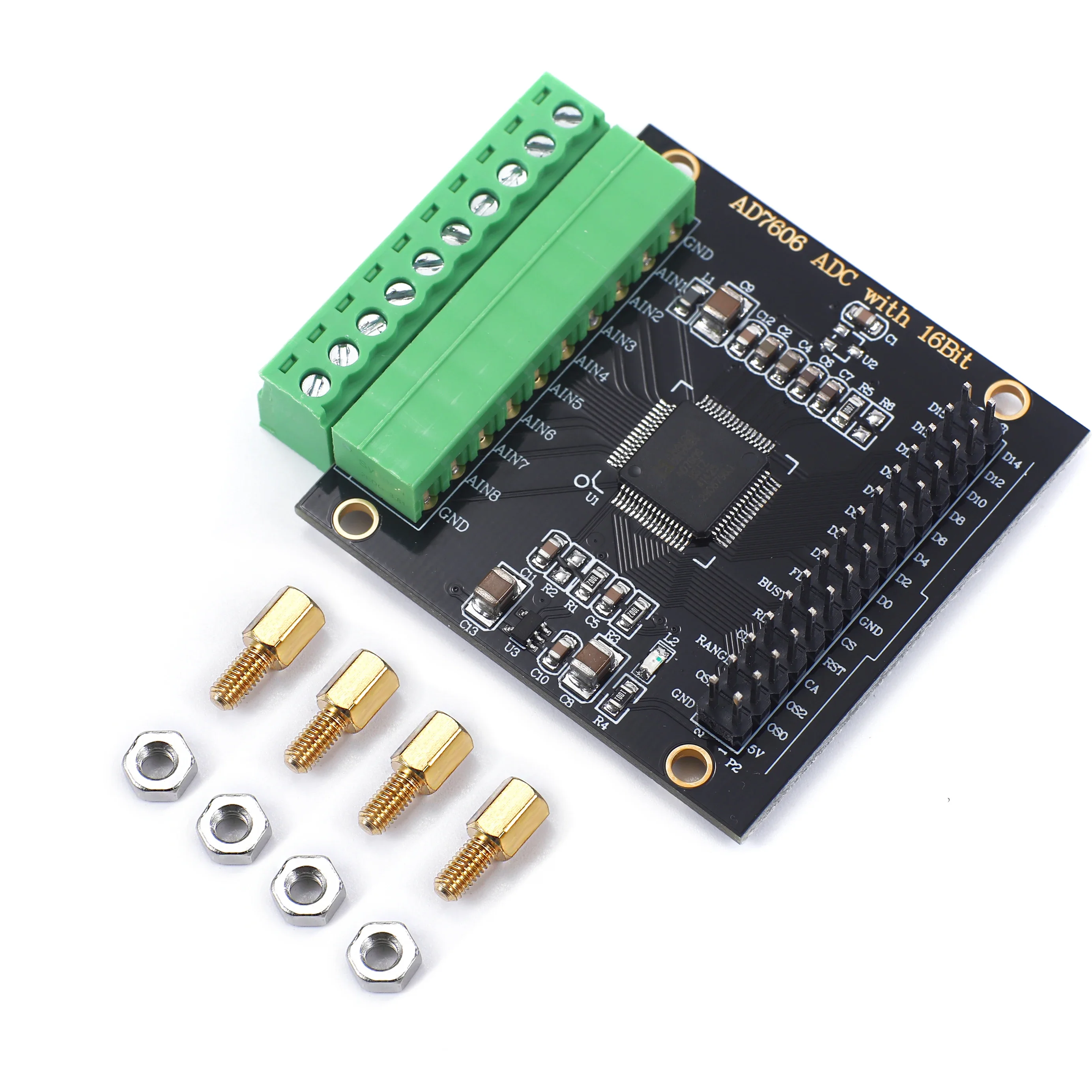 AD7606 Multi-channel ADC Analog to Data Acquisition Conversion Module 16-bit 8-channel Synchronization Sampling Frequency 200KHz