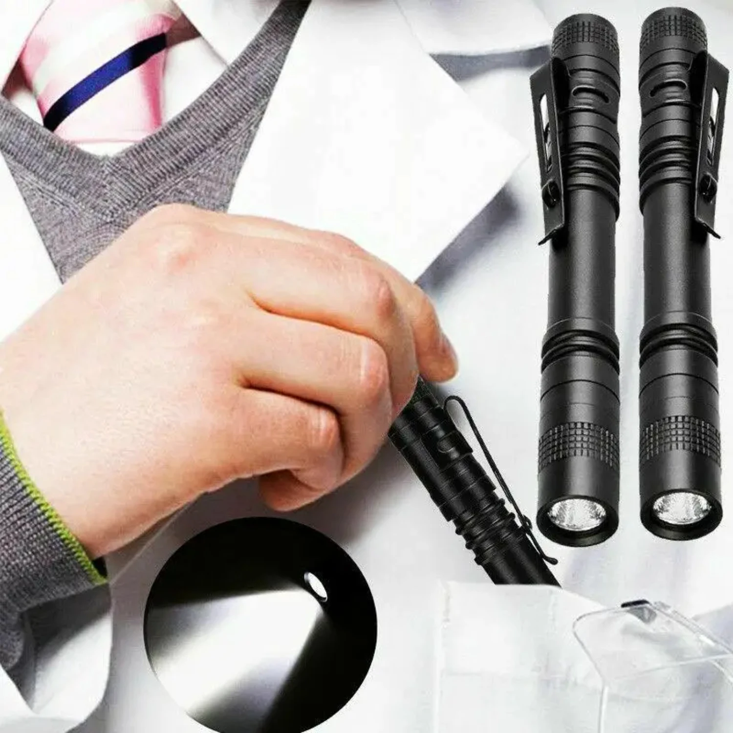 Newest  Flashlight Pen Light Mini Portable 1000 lumens 1    flashlight  dentist  Camping Hiking Out Tools Camp light Edc pouch