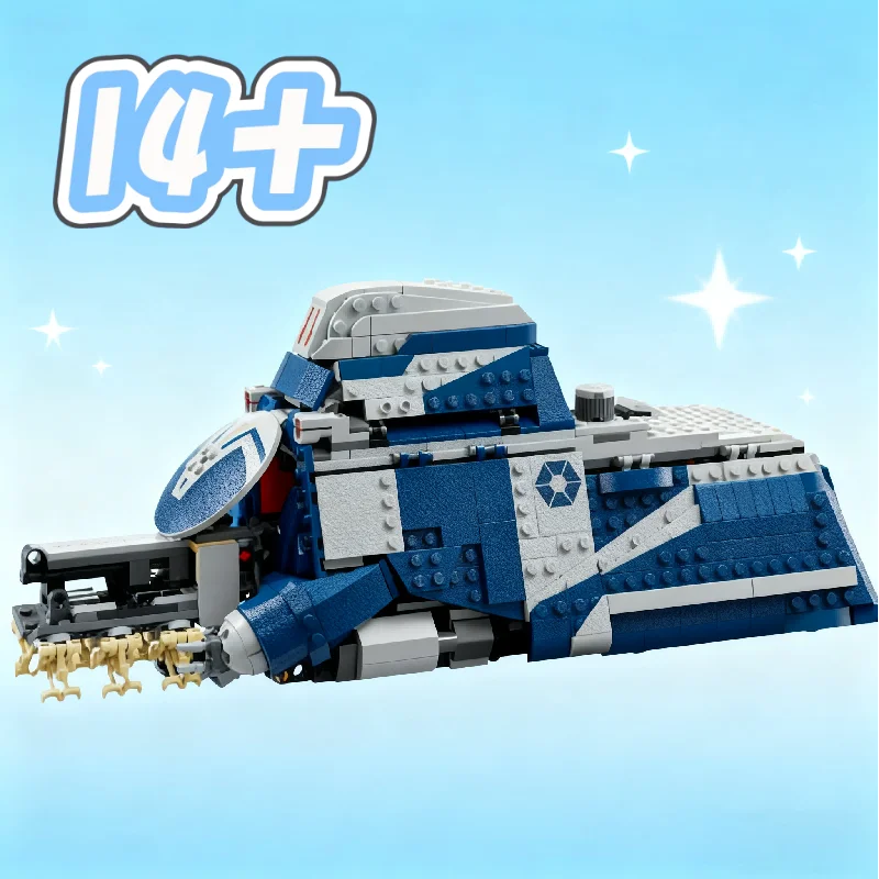 

Galaxy 976PCS MTT Modification Military SpaceShip Building Blocks Model Bricks FIT 75435 Toy Ornament Birthday Christmas Gift