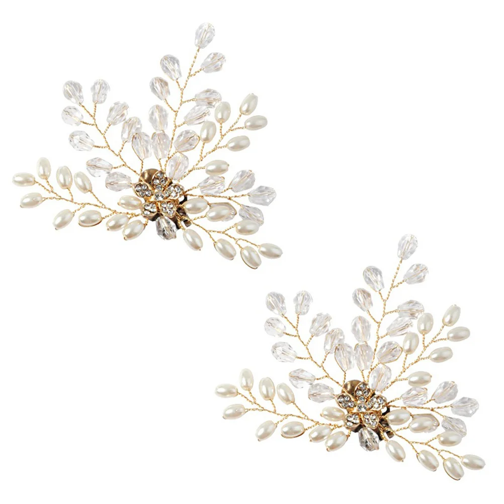 

1Pair Pearl Shoe Flower Wedding Shoe Clips Eye-Catching Stylish Charming Decorations Durable Materials Banquet Gatherings
