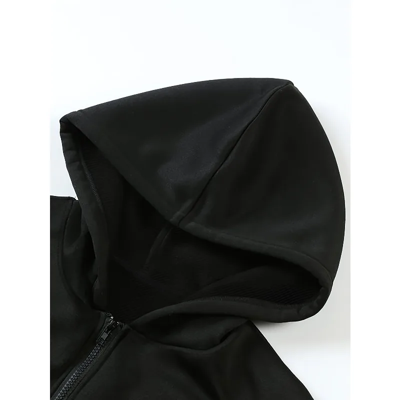 เสื้อฮู้ดมีซิปพิมพ์ลายดิสนีย์ The Nightmare Before Christmas สำหรับผู้หญิง มีกระเป๋าและซิป เหมาะสำหรับฤดูใบไม้ร่วงและฤดูหนาว