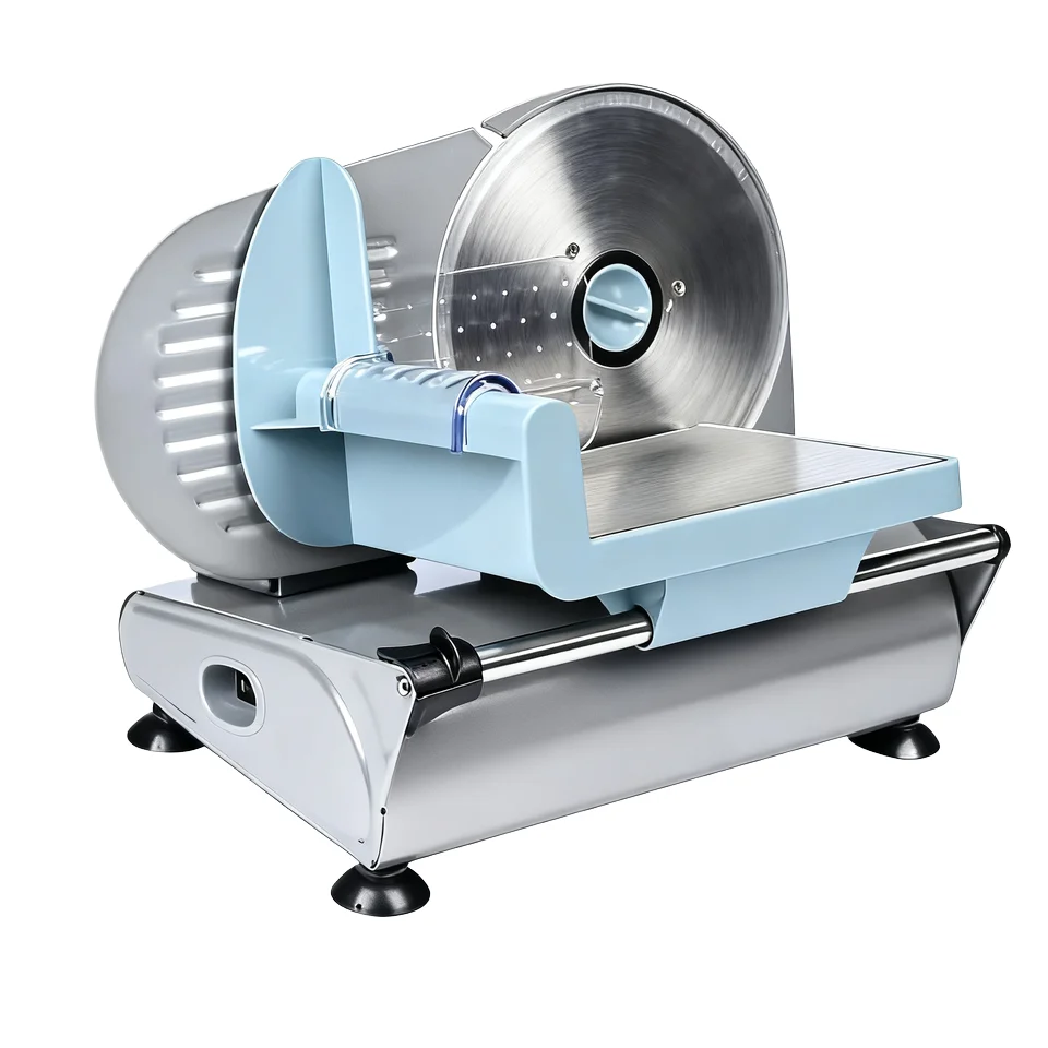 

7.5 Inch Meat Slicer Machine, Removable Stainless Steel Blades and Food Carriage, 150W Electric Deli Food Slicer for Home Use