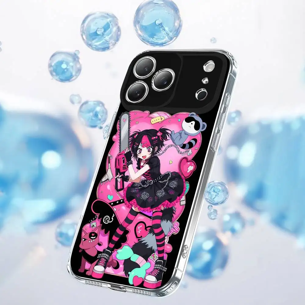 حافظة هاتف N-Needy Streamer Overload Ame Angel لهاتف iPhone 17,16,15,14,13,12,11 Plus, Pro,Max,Plus,E,Air,غطاء شفاف صغير