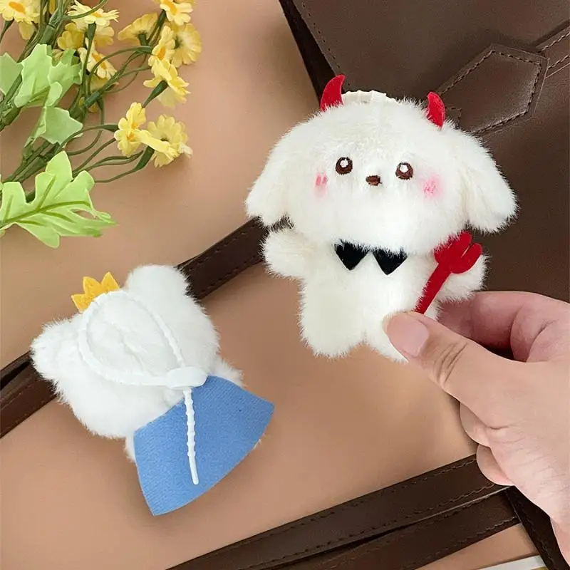 

Creative Cute Demon Dog Little Bear Plush Keychain Kawaii Animal Backpack Pendant Decoration Accessories Soft Stuffed Doll Toy